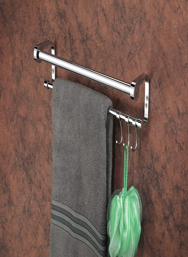 iSTAR L Shape Double Rod Towel Rod Silver Towel Holder 24 inch Longer 2 Bar Towel Rod, Stainless Steel - Image 2